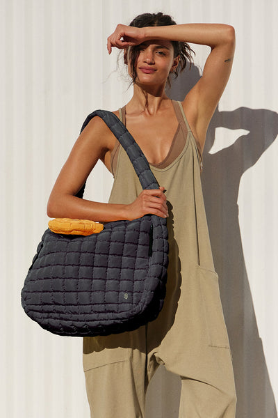 Free People Movement Quilted Carryall Bag in Black