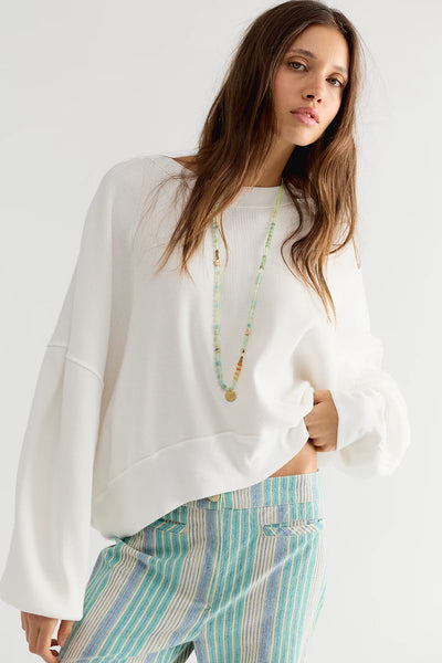 Free People Skyline Tee in Clean Ivory