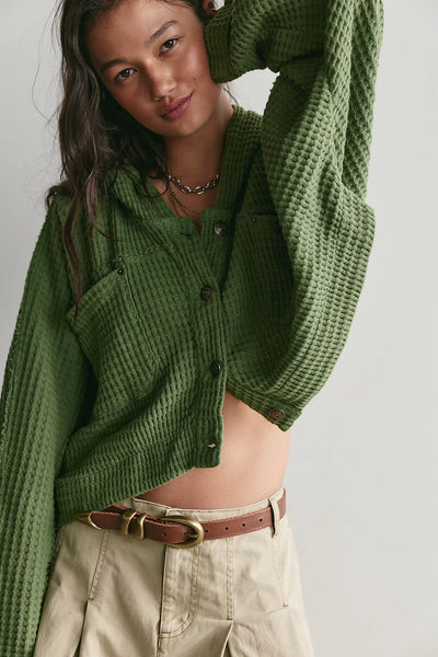 Free People Lolli Swing Cardi in Poisonous