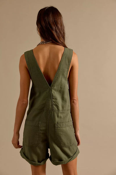 Free People Jude Shortalls in Verdant