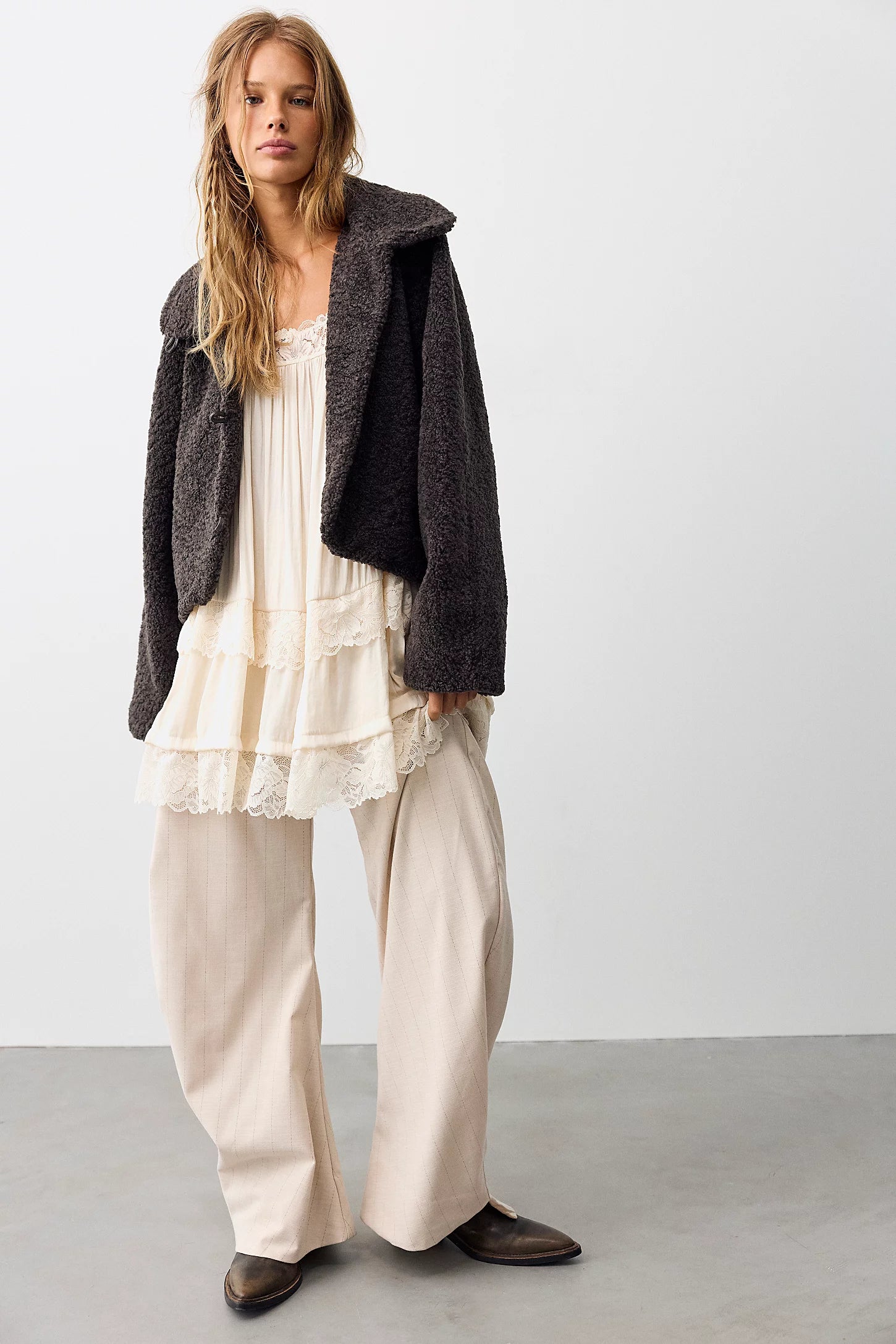 Free People Softest Touch Jacket in Charcoal