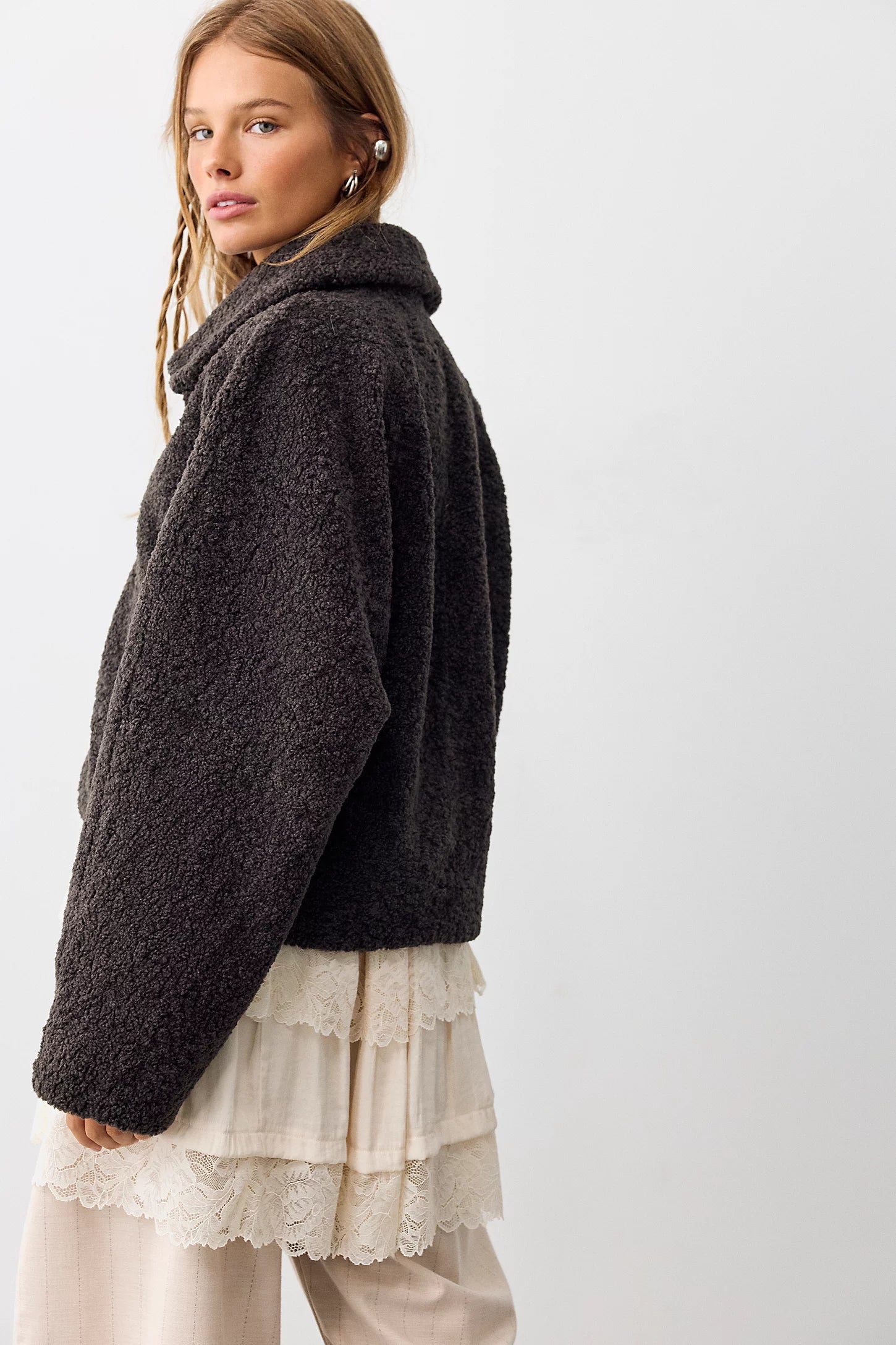 Free People Softest Touch Jacket in Charcoal