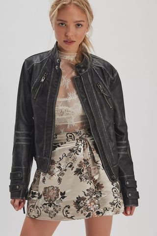 Free People Benjamine skirt in Champagne Combo