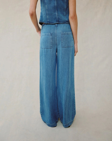 Bella Dahl Drawstring Jean - Medium Vintage Wash