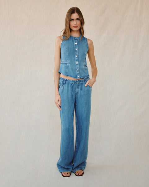 Bella Dahl Drawstring Jean - Medium Vintage Wash
