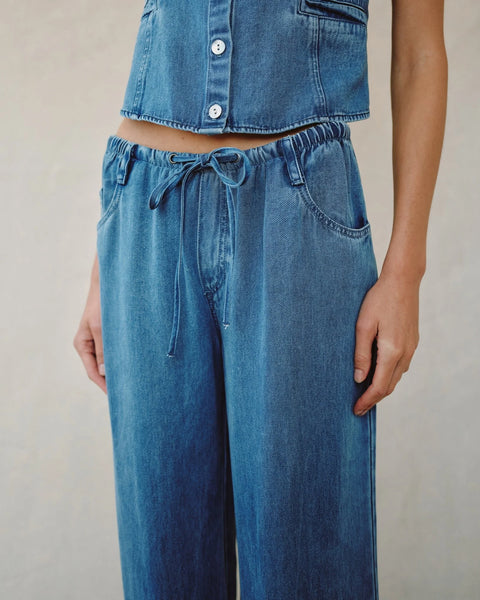 Bella Dahl Drawstring Jean - Medium Vintage Wash