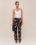 Bella Dahl Dressed Up Track Pant with Stripe in Shadow Floral Print