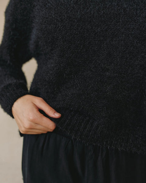 Bella Dahl Drop Shoulder Sweater - Black