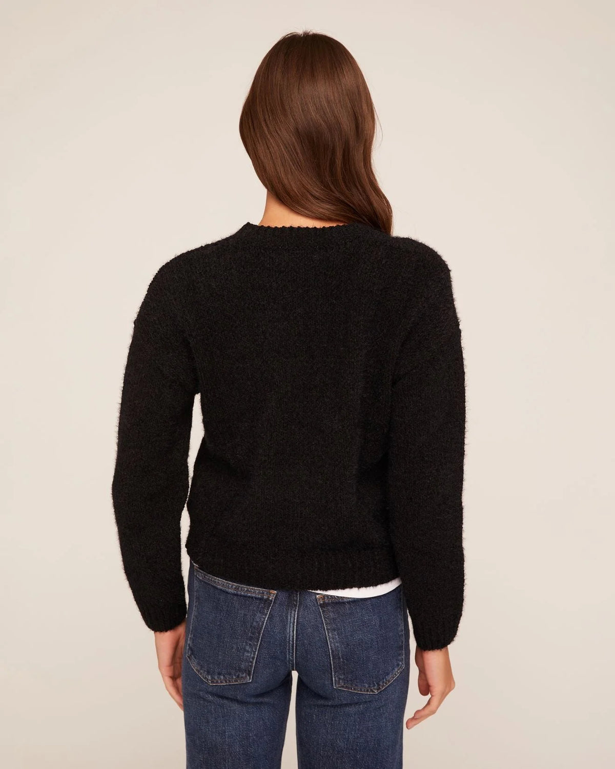 Bella Dahl Drop Shoulder Sweater in Black