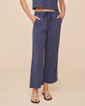 Bella Dahl Easy Pocket Wide Leg Crop in Midnight Surf