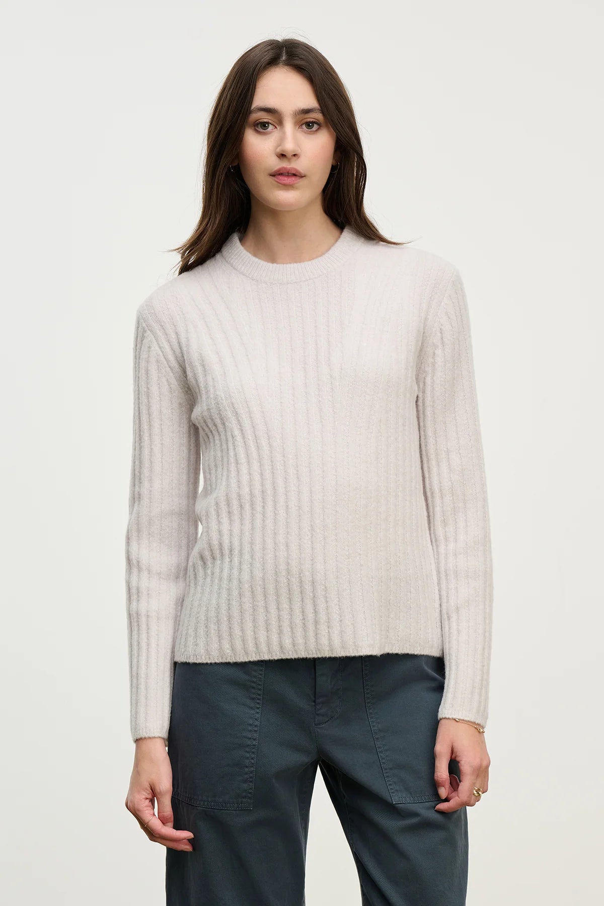 Velvet Imana Cozy Knit Sweater in Snow