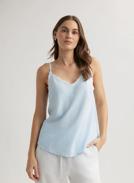 Bella Dahl Frayed Cami in Clear Water