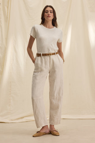 Velvet Taylor07 Heavy Linen Pant in Bisque