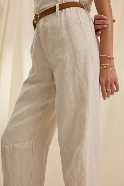 Velvet Taylor07 Heavy Linen Pant in Bisque