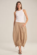 Velvet Hollis Cotton Poplin Skirt in Sahara