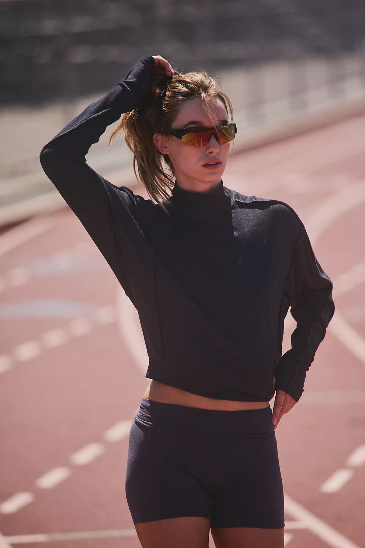 Free People Movement Love To Move LS Top in Black