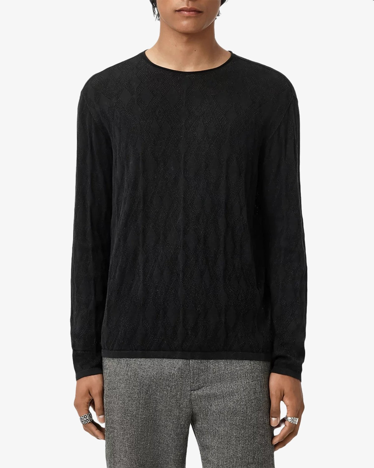 John Varvatos Brycen Crew - Black