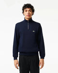 Lacoste Half-Zip Cotton Sweatshirt - Navy Blue