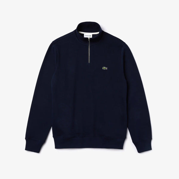 Lacoste Half-Zip Cotton Sweatshirt - Navy Blue