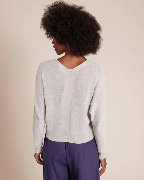 Alashan Meilia V-neck Dolman Pullover in silver lining