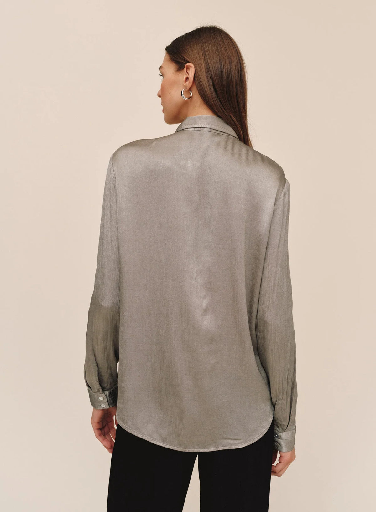 Bella Dahl Long Sleeve Button Down Shirt in Moon
