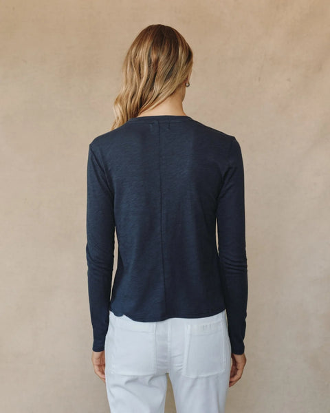 Bella Dahl Long Sleeve Crew Neck Tee - Endless Sea