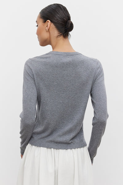 Velvet Roxy Lux Cotton Cashmere L/S Top Heather Grey