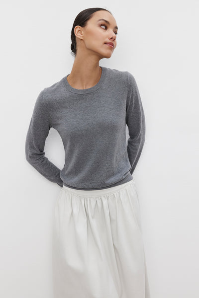 Velvet Roxy Lux Cotton Cashmere L/S Top Heather Grey