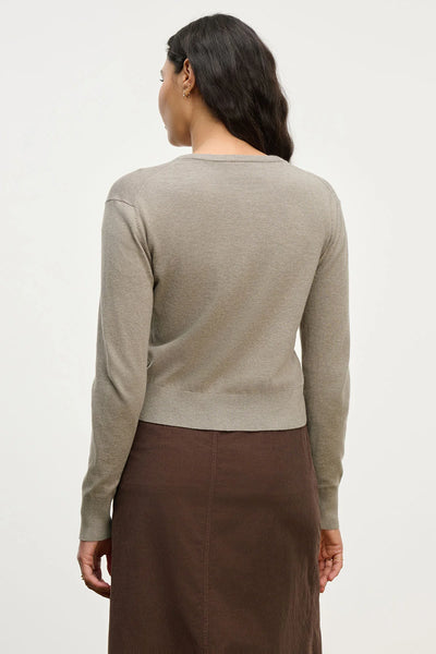 Velvet Violette Lux Cotton Cashmere Cardigan in Slate