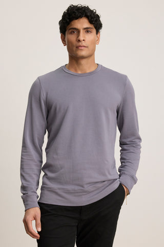 Velvet Men’s Soren01 Luxe Fleece Top in Stone