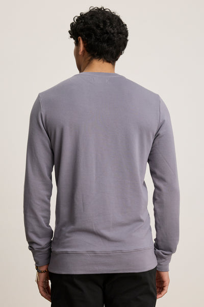 Velvet Men’s Soren01 Luxe Fleece Top in Stone