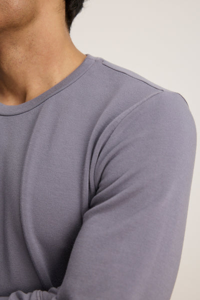 Velvet Men’s Soren01 Luxe Fleece Top in Stone