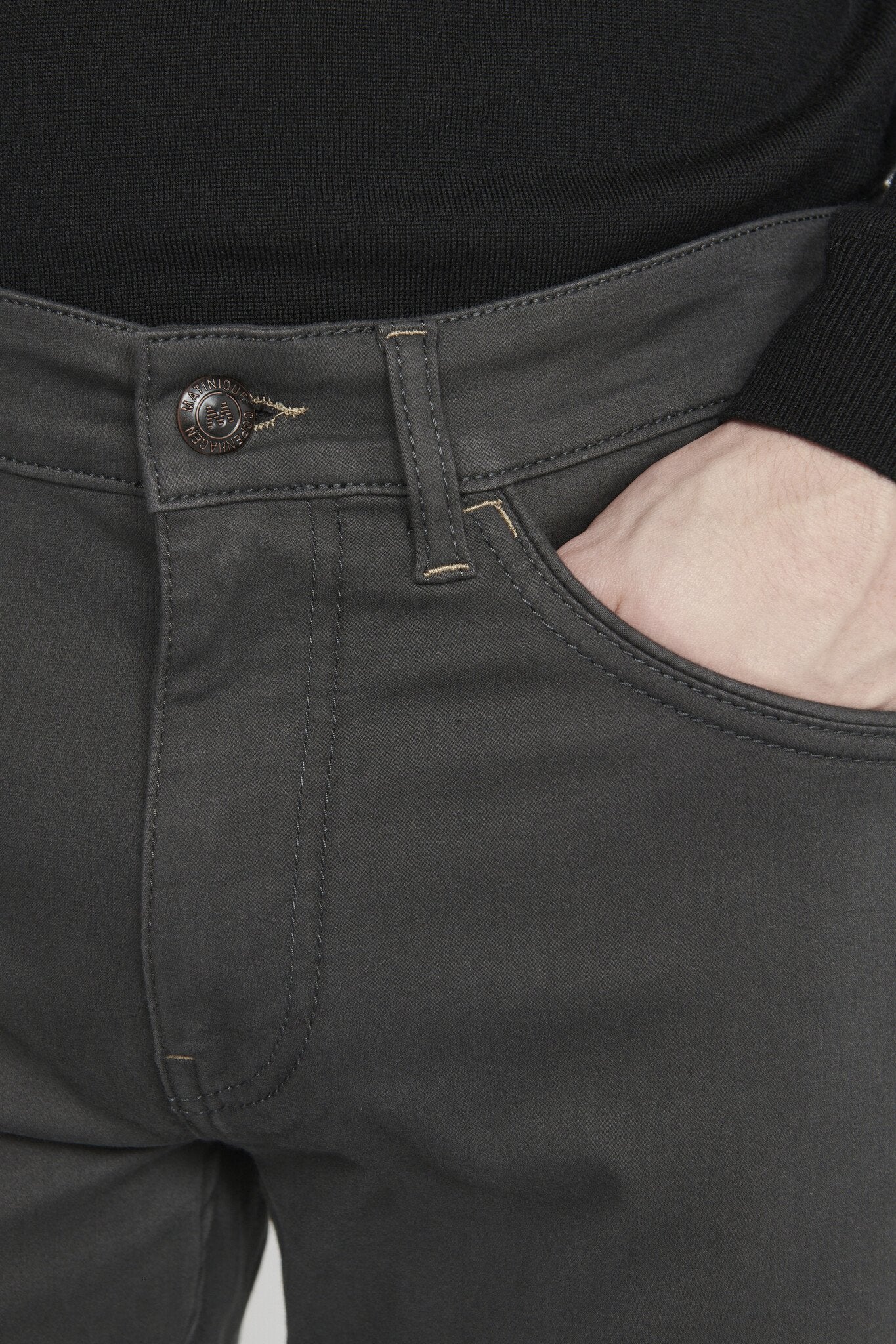 Matinique MAPete Stretch 5 Pocket Jean - Black Oyster
