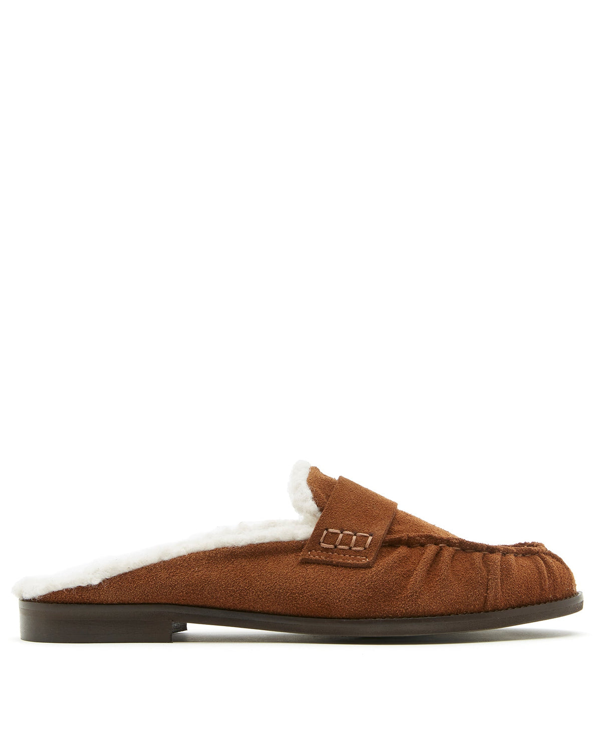Sister Soeur Max Lined Slip on Loafer in Tan Suede