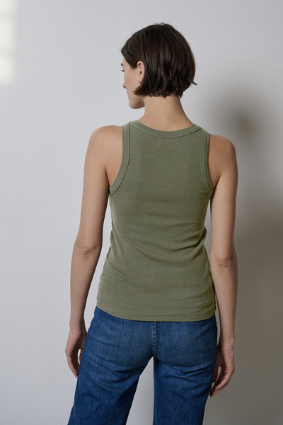 Velvet Cruz05 Modal Rib Tank Top in Army