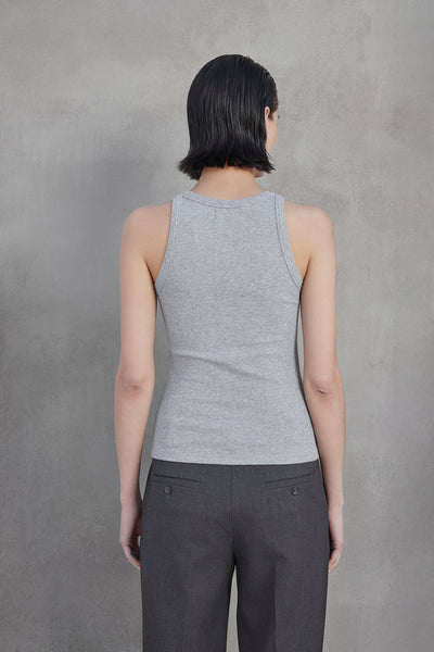 Velvet Cruz05 Modal Rib Tank Top in Heather Grey