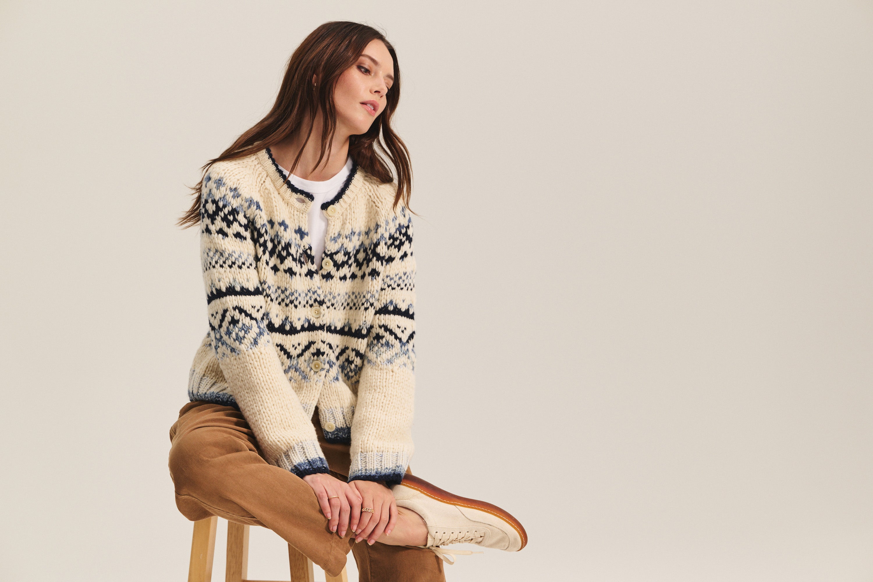 Velvet Tovah Ombre Fair Isle Sweater in Multi
