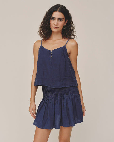 Bella Dahl Pintuck Camisole in Nautical Night