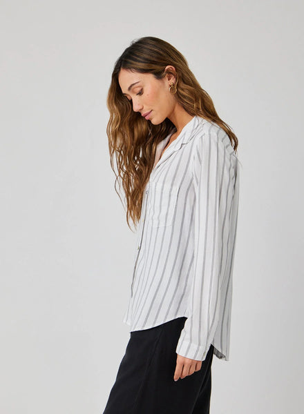 Bella Dahl Pocket Button Down in Makena Beach Stripe