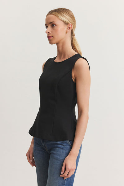 Velvet Felicitee Ponti Sleeveless Top in Black