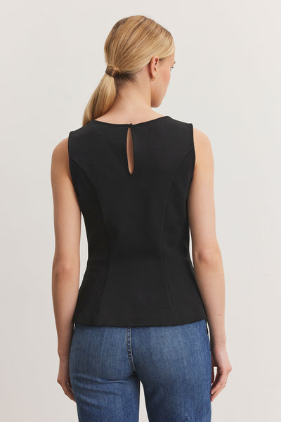 Velvet Felicitee Ponti Sleeveless Top in Black