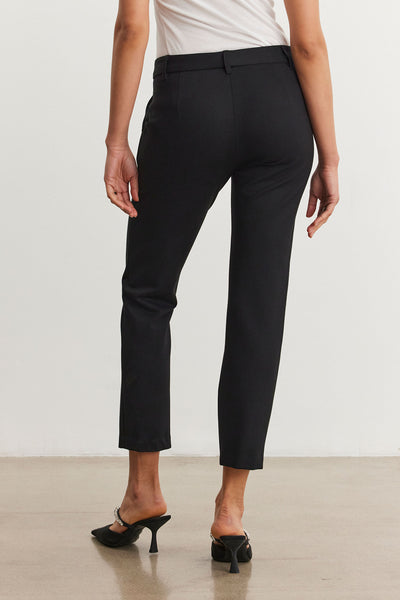 Velvet Jay06 Ponti Cropped Pant in Black