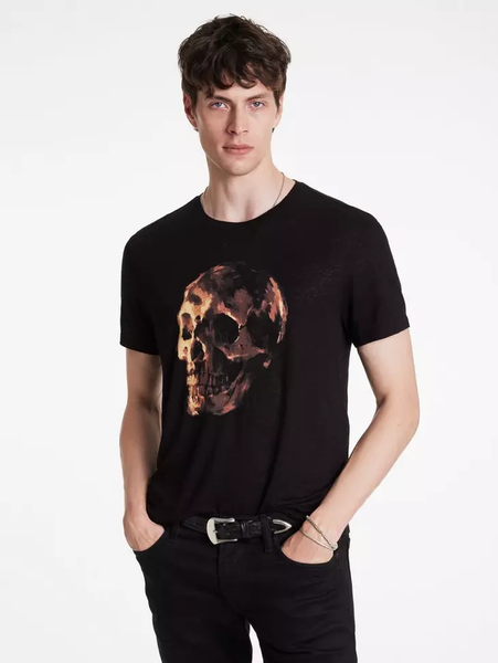 John Varvatos OIL SKULL Tee - Black