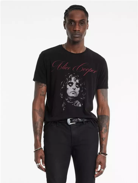 John Varvatos ALICE COOPER Script Tee - Black