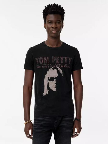 John Varvatos TOM PETTY  Applique Tee - Black