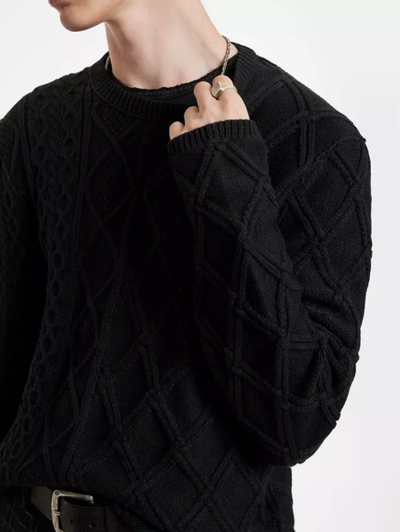John Varvatos Dotel Crewneck Sweater - Black