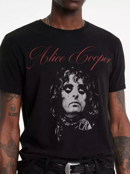 John Varvatos ALICE COOPER Script Tee - Black