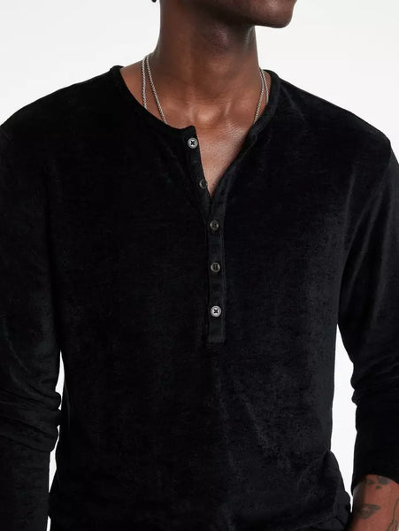 John Varvatos ROSARIO Henley - Black