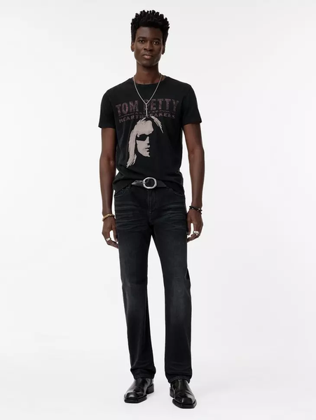 John Varvatos TOM PETTY  Applique Tee - Black