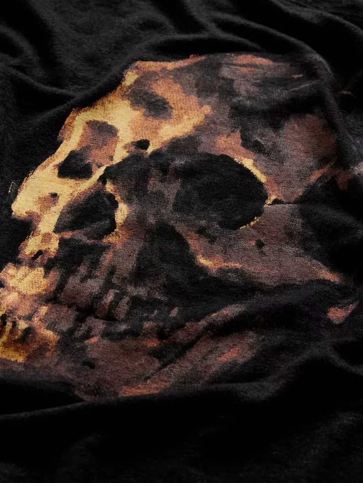 John Varvatos OIL SKULL Tee - Black